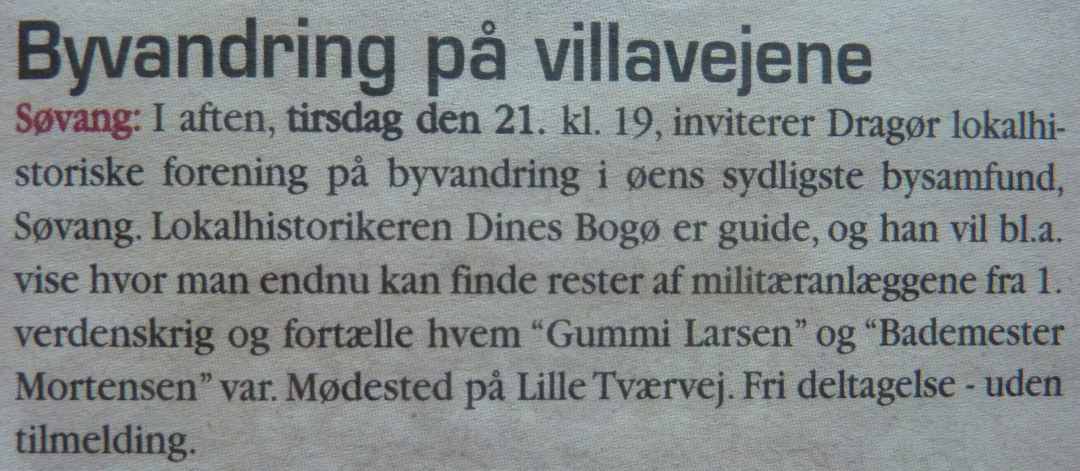 Byvandring - Dines Bogø - Søvang
