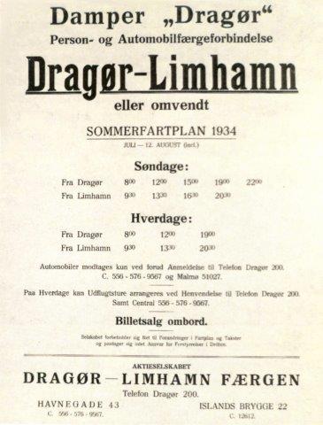 Dragør-Limhamn Færgen 1934-1939 - Dines Bogø